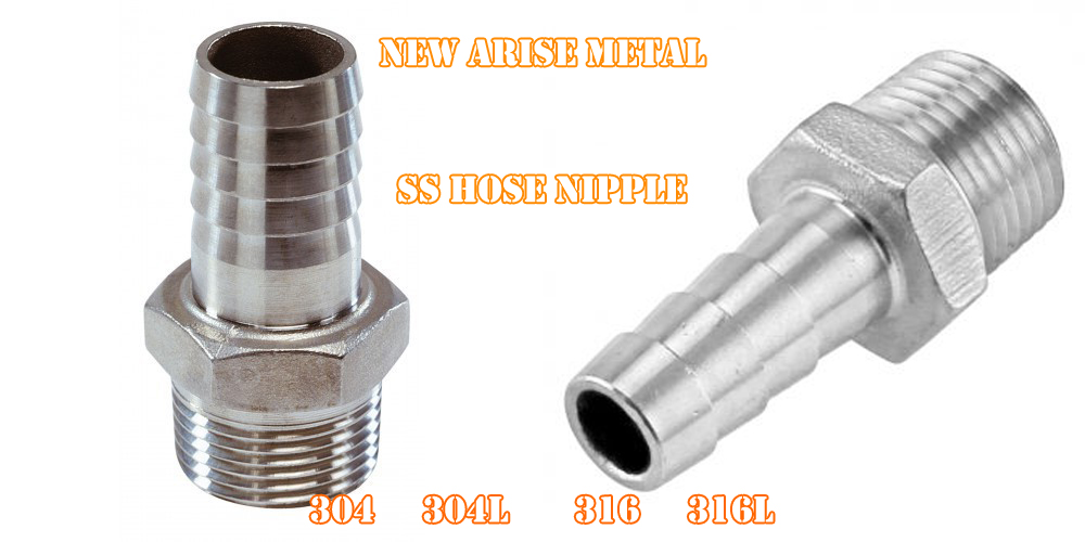 Stainless Steel SS 304 316 Hose Nipple Adaptor Manufacturer Stockist Supplier Mumbai Gujarat Delhi